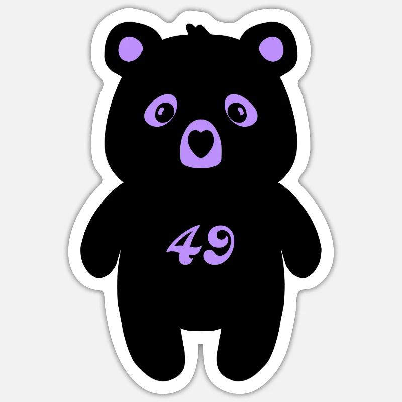 Studio 49 ours noir Sticker taille S (10 x 10 cm)