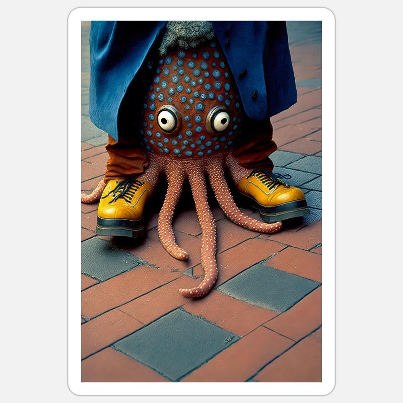 Anthropomorphic 07 - Sticker size S (10 x 10 cm) - white matte