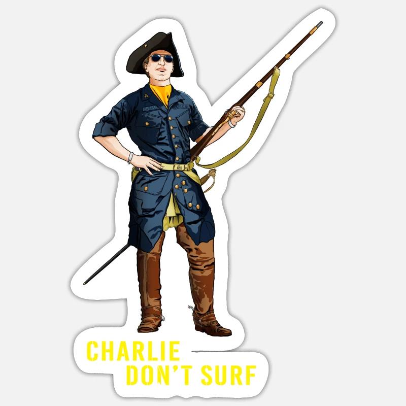 Charlie Don't Surf - Sticker size S (10 x 10 cm) - white matte