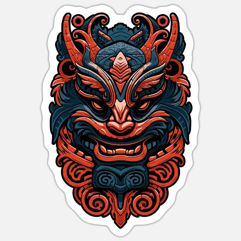 Dragimon - Sticker taille S (10 x 10 cm) - blanc mat