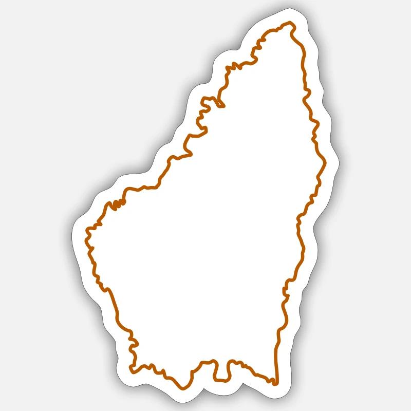 Logo Ardèche - Sticker size S (10 x 10 cm) - white matte