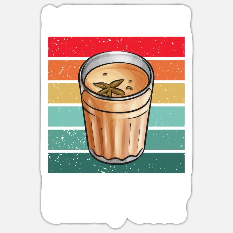 Chai Tea Masala Chai - Sticker size S (10 x 10 cm) - white matte