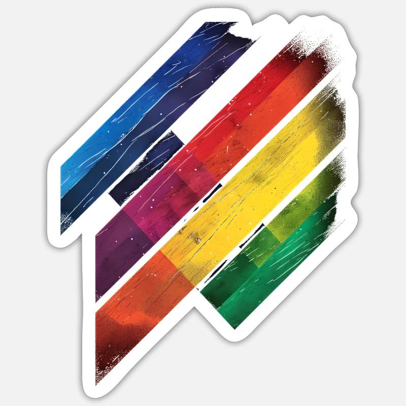 Abstraktes Regenbogen Pride Tornado Design - Lebendig Sticker Größe S (10 x 10 cm)