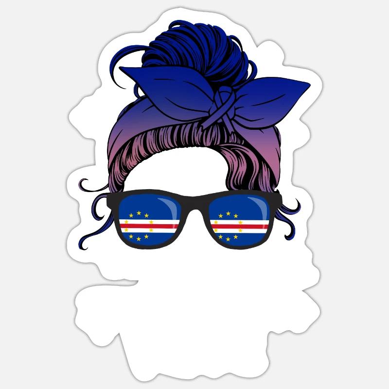 Cap Vert - Sticker taille S (10 x 10 cm) - blanc mat