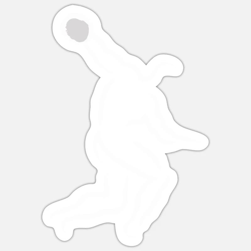 Lancement de disque - Sticker taille S (10 x 10 cm) - blanc mat