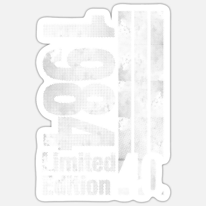 1984 - Anniversaire - 40 ans - Sticker taille S (10 x 10 cm) - blanc mat