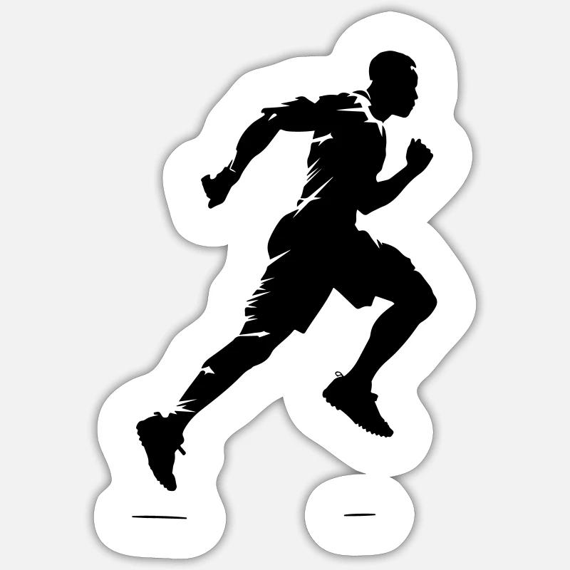 Runner in Action Sticker Größe S (10 x 10 cm)