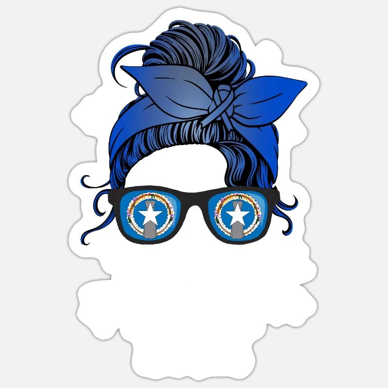 Nördliche Marianen - Sticker Größe S (10 x 10 cm) - Mattweiß