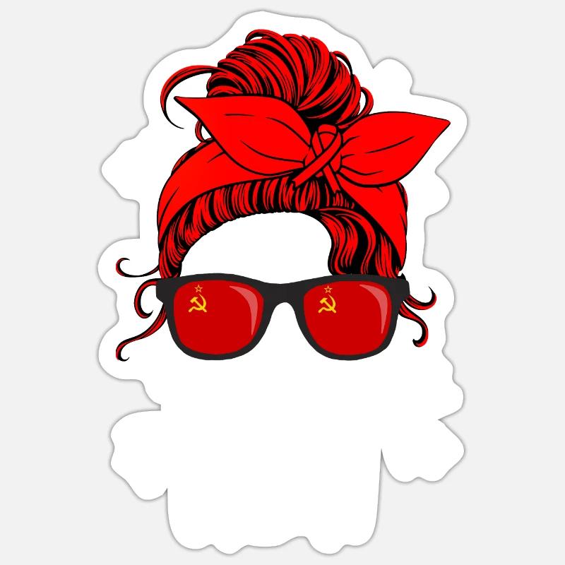 Union soviétique - Sticker taille S (10 x 10 cm) - blanc mat