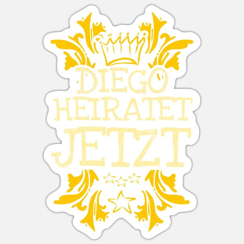 Bachelor Diego - Sticker Größe S (10 x 10 cm) - Mattweiß