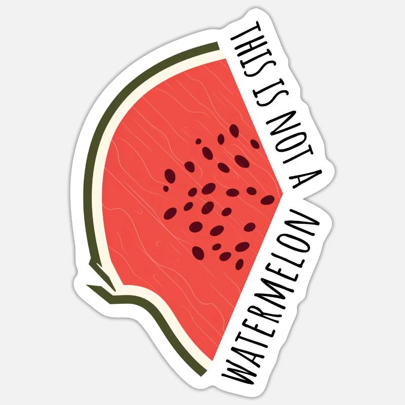 Ce n’est pas une pastèque, un design de Palestine libre Sticker taille S (10 x 10 cm)