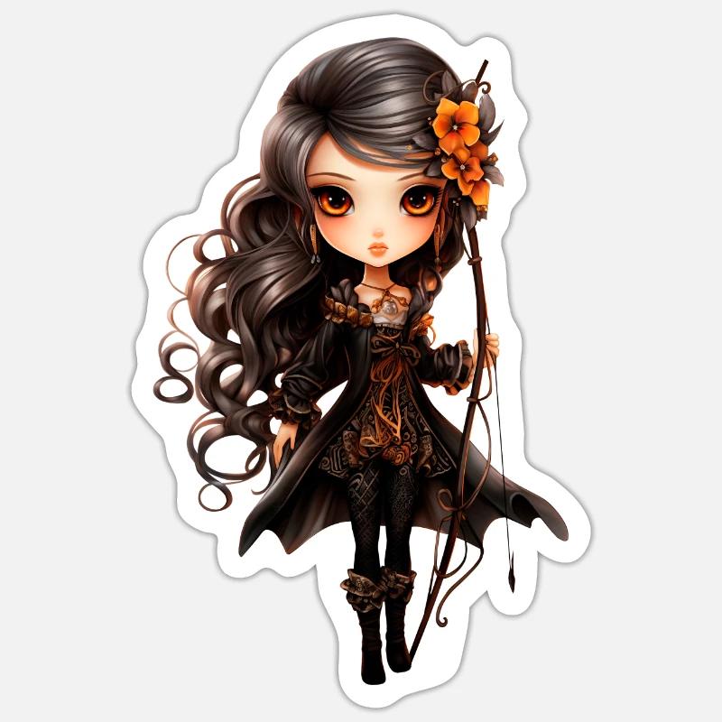 Forêt de Dollie - Sticker taille S (10 x 10 cm) - blanc mat