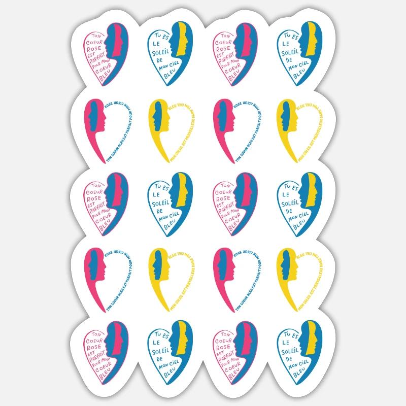 Imprimé numéro1. - Sticker taille S (10 x 10 cm) - blanc mat