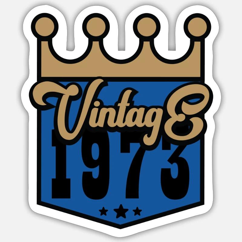 Millésime 1973 - Sticker taille S (10 x 10 cm) - blanc mat