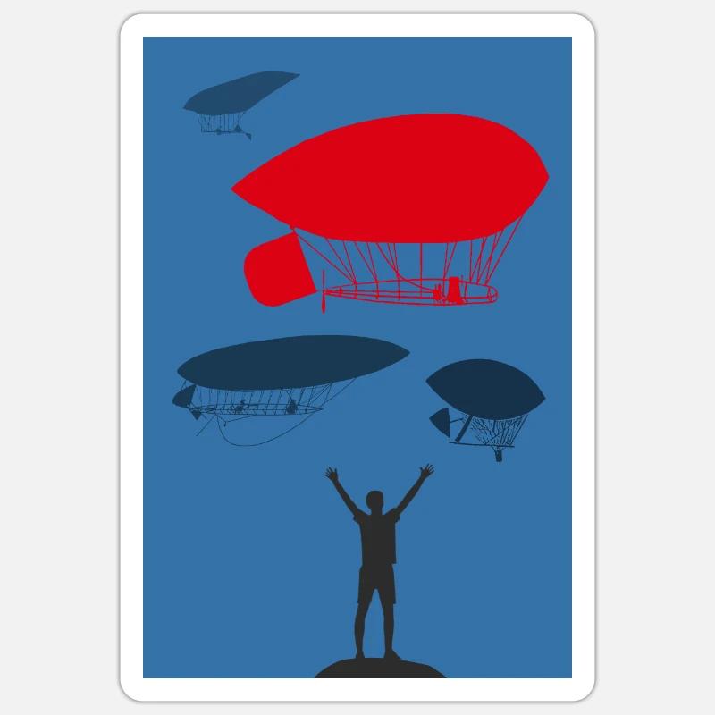 flight - Sticker size S (10 x 10 cm) - white matte