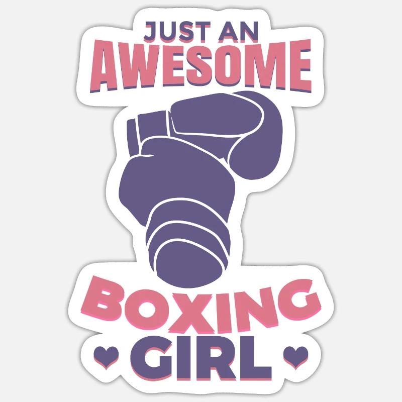 Boxer - Sticker size S (10 x 10 cm) - white matte