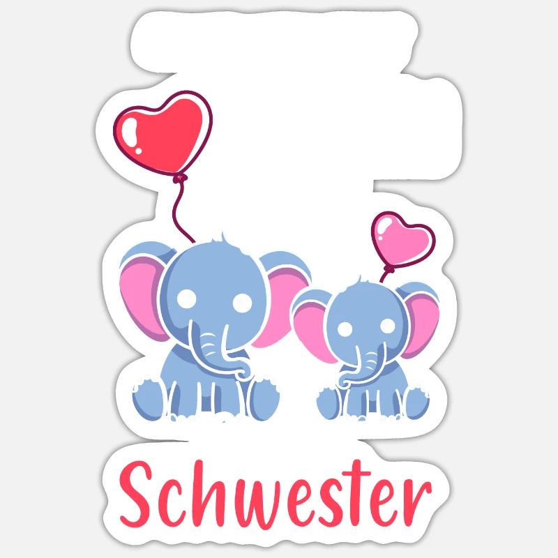 Ich Bin Klein Aber Bald Eine Große Schwester - Sticker Größe S (10 x 10 cm) - Mattweiß
