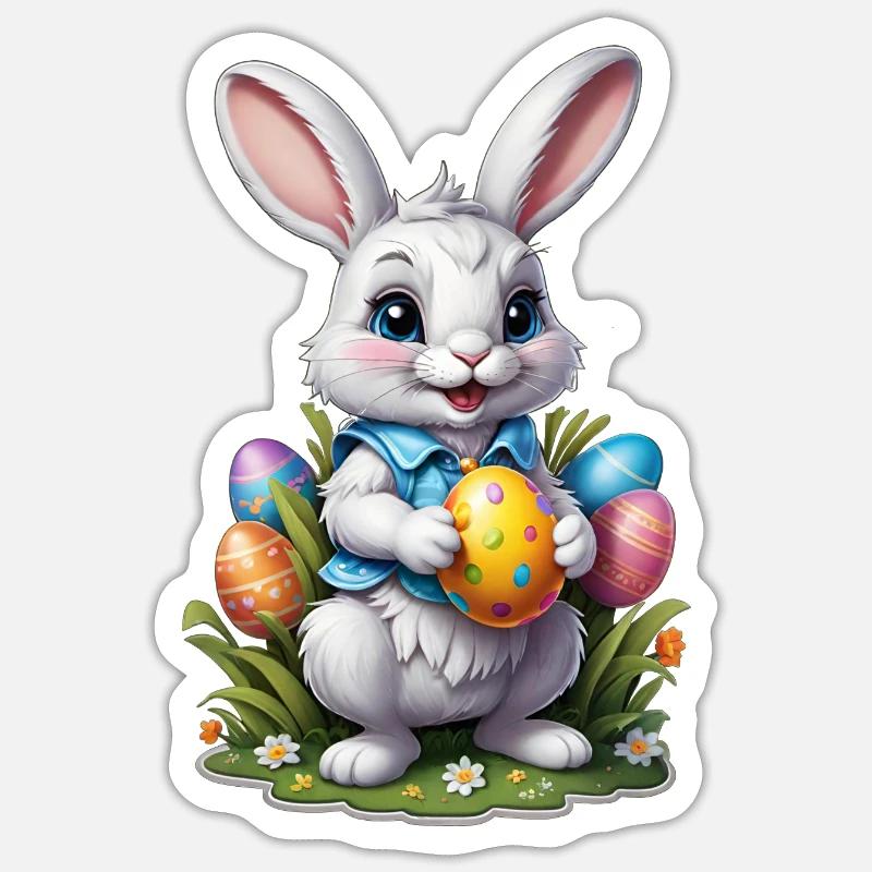 Easter Bunny Sticker size S (10 x 10 cm)