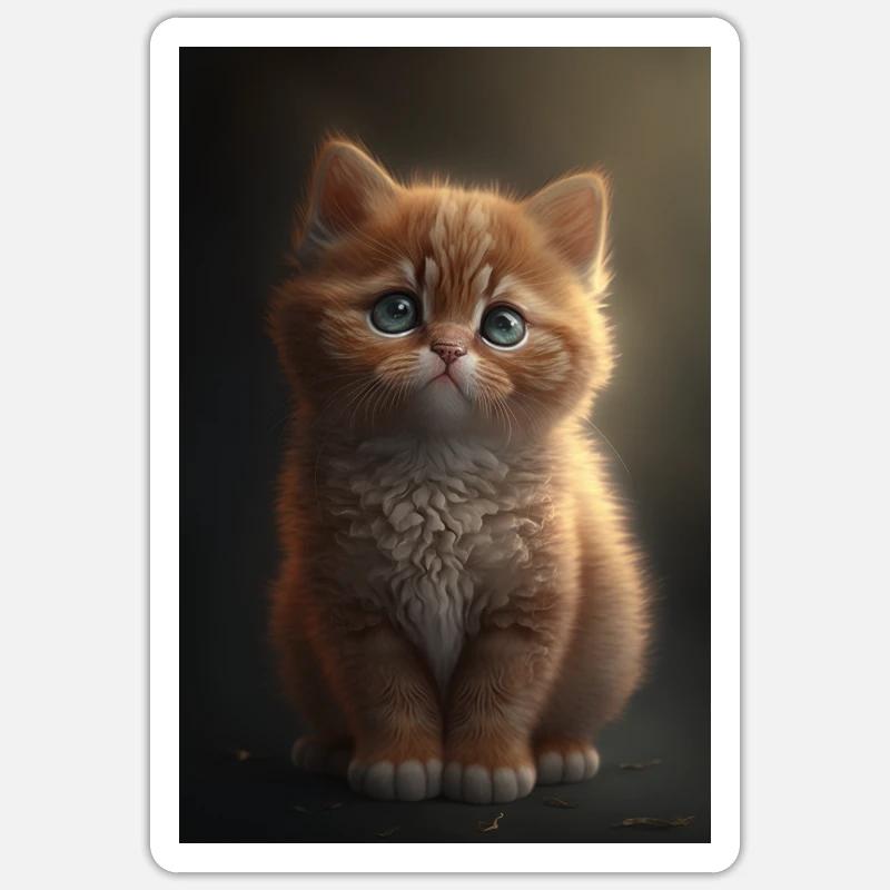 Cat - Sticker size S (10 x 10 cm) - white matte