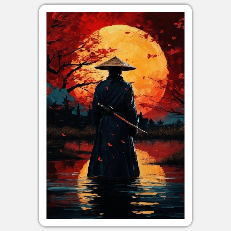 Samurai Sticker size S (10 x 10 cm)
