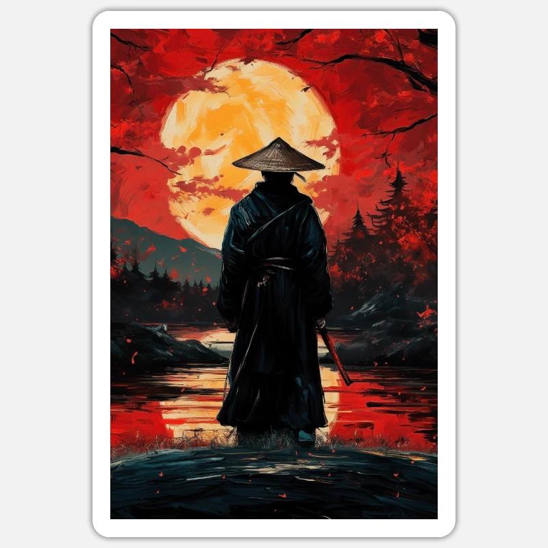 Samurai Sticker size S (10 x 10 cm)