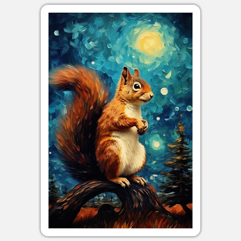 Squirrel - Sticker size S (10 x 10 cm) - white matte