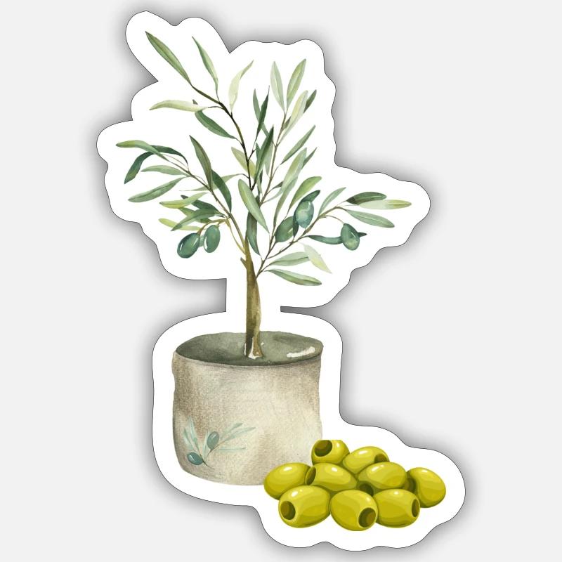 Oliven Sticker Größe S (10 x 10 cm)