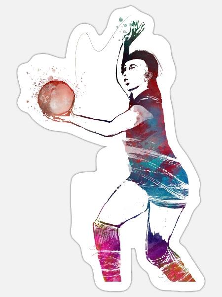 Volleyballsport #volleyball - Sticker Größe S (10 x 10 cm) - Mattweiß