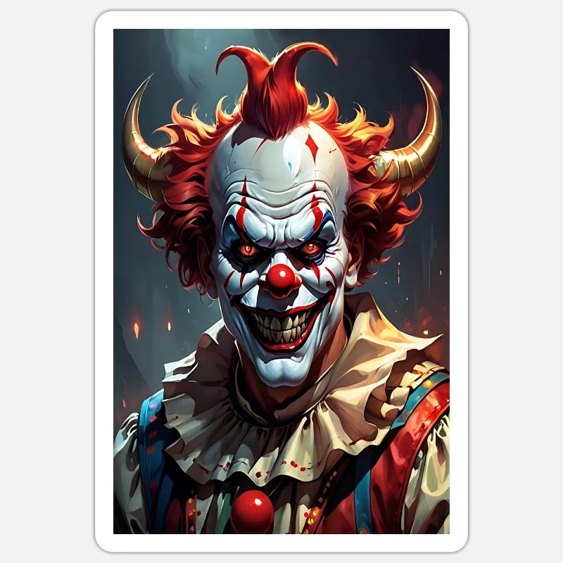 Devil Clown Sticker size S (10 x 10 cm)