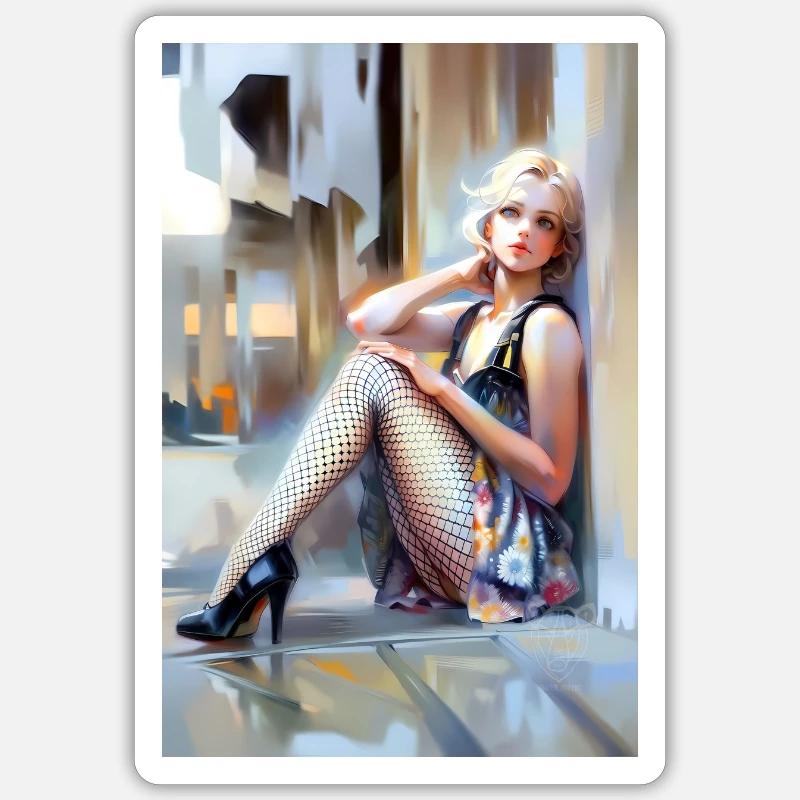 DIVA - Sticker Größe S (10 x 10 cm) - Mattweiß