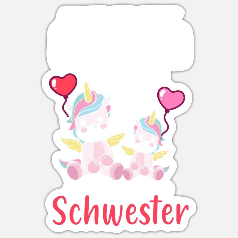 Ich Bin Klein Aber Bald Eine Große Schwester - Sticker Größe S (10 x 10 cm) - Mattweiß