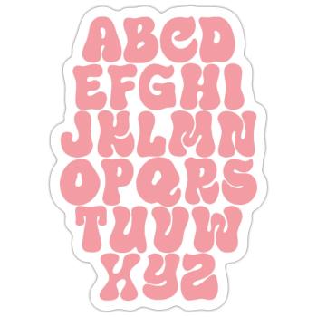 Buchstaben ABC Alphabet - Sticker Größe S (10 x 10 cm) - Mattweiß - Vorne