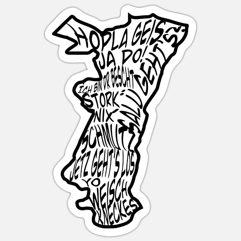 Région Alsace expression - Sticker taille S (10 x 10 cm) - blanc mat
