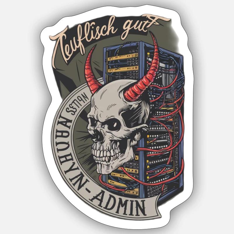 Teuflich gut! - Sticker Größe S (10 x 10 cm) - Mattweiß