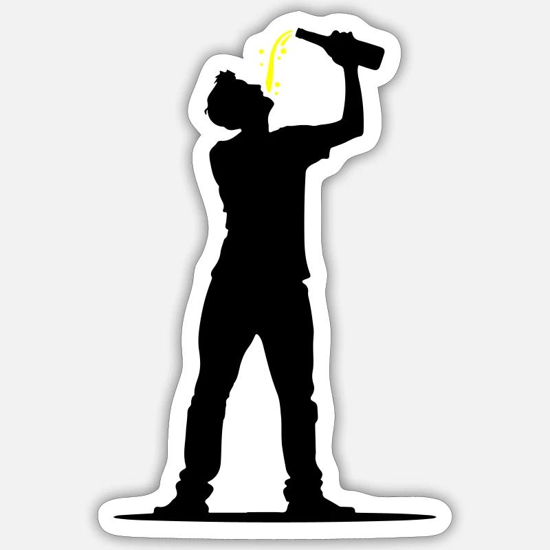 Drinker Beer Sticker size S (10 x 10 cm)