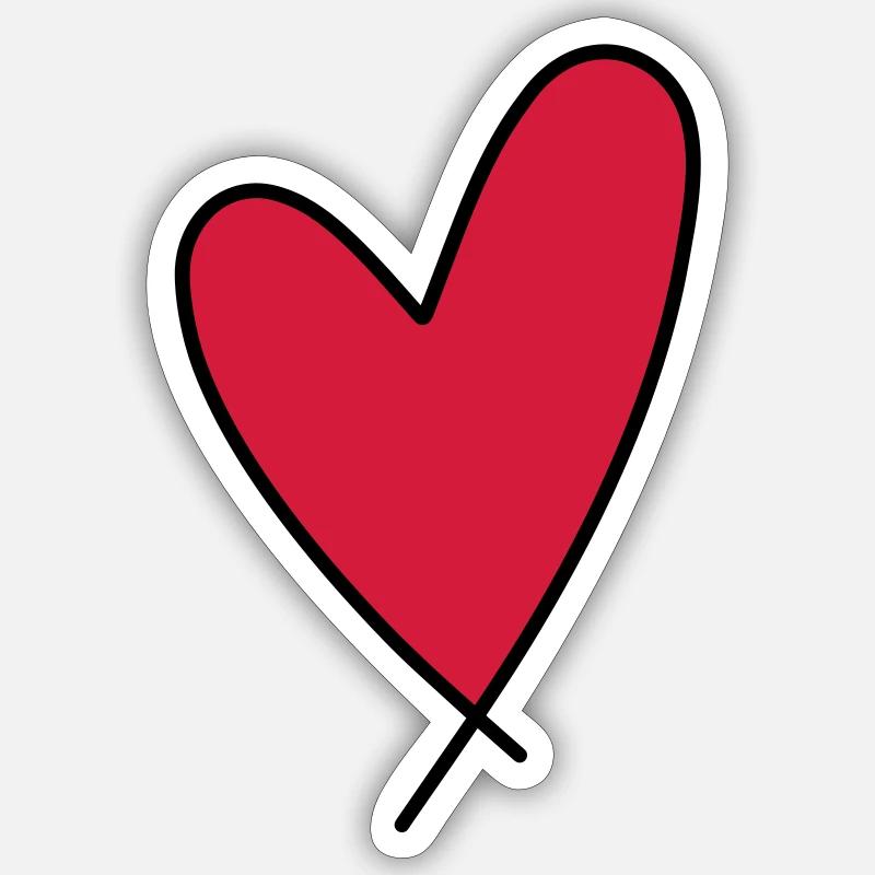 Symbol Herz - Sticker Größe S (10 x 10 cm) - Mattweiß