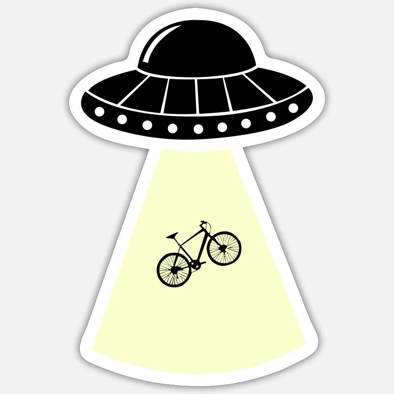Vélo OVNI - Sticker taille S (10 x 10 cm) - blanc mat