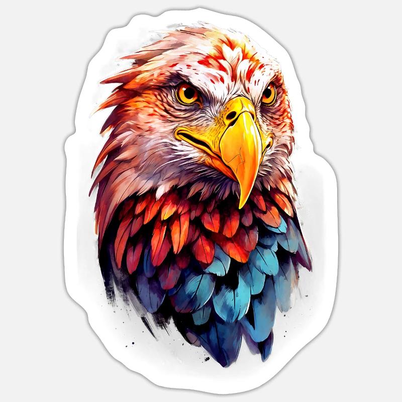 Adler Eagle V24 07 - Sticker Größe S (10 x 10 cm) - Mattweiß