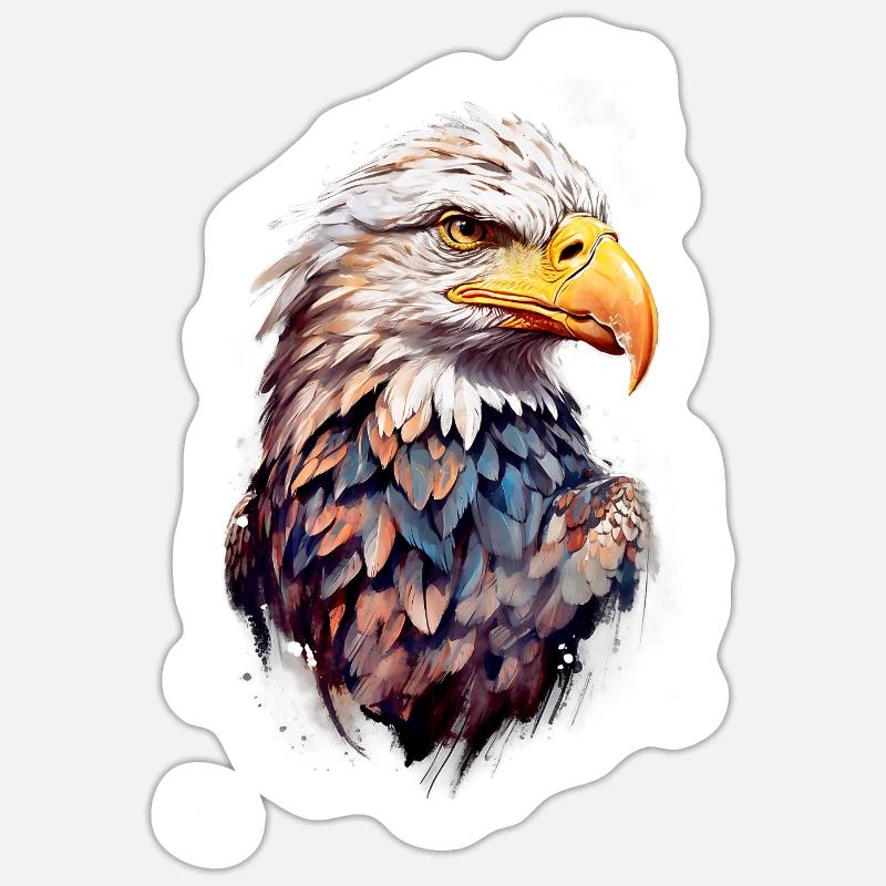 Adler Eagle V24 02 - Sticker size S (10 x 10 cm) - white matte