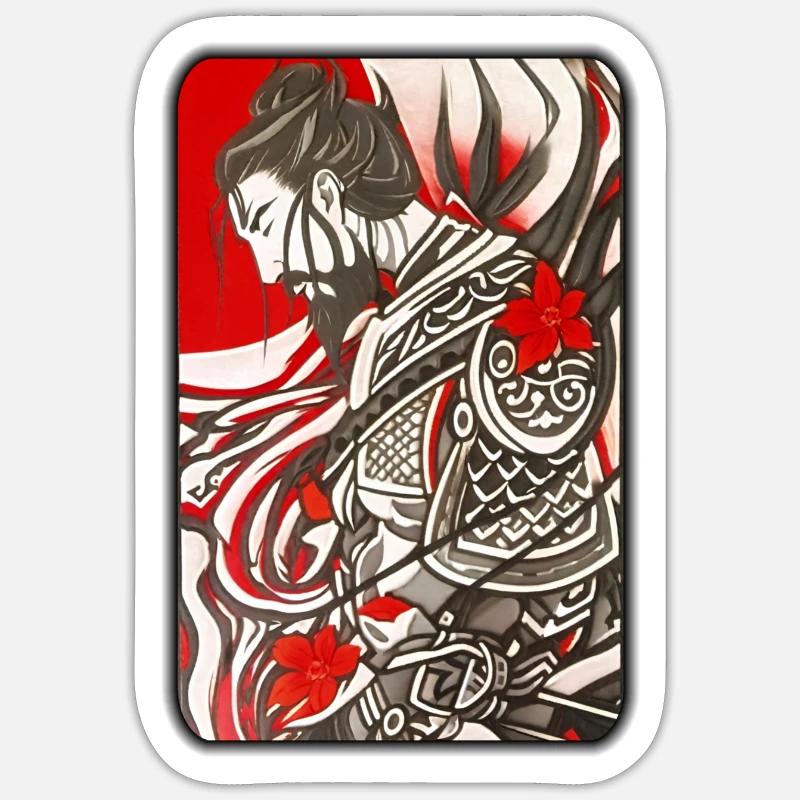 Proud Samurai Warrior Sticker size S (10 x 10 cm)