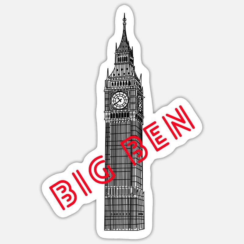 Big Ben London Sticker size S (10 x 10 cm)