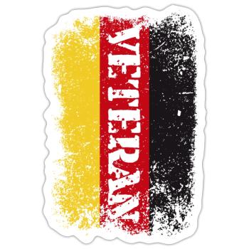 veteran - Sticker Größe S (10 x 10 cm) - Mattweiß - Vorne