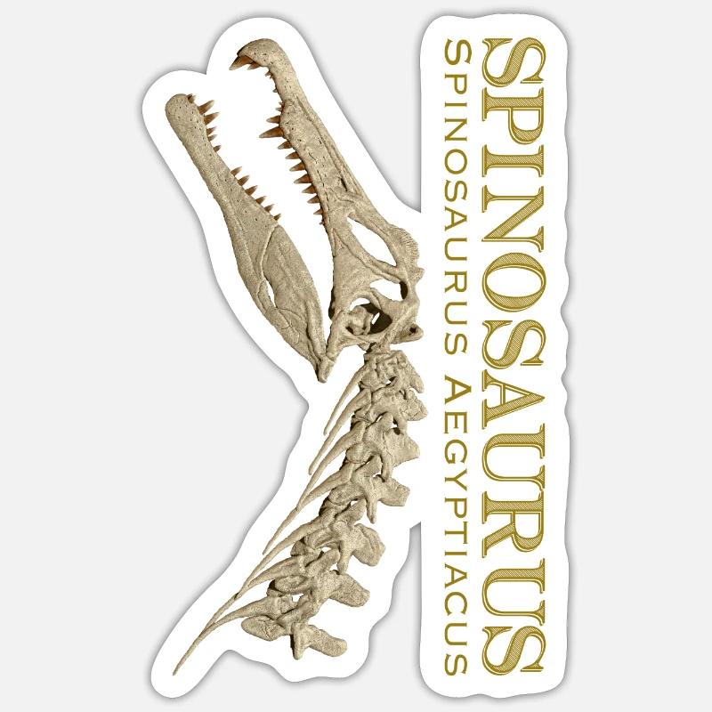Spinosaurus Schädel bone - Sticker Größe S (10 x 10 cm) - Mattweiß