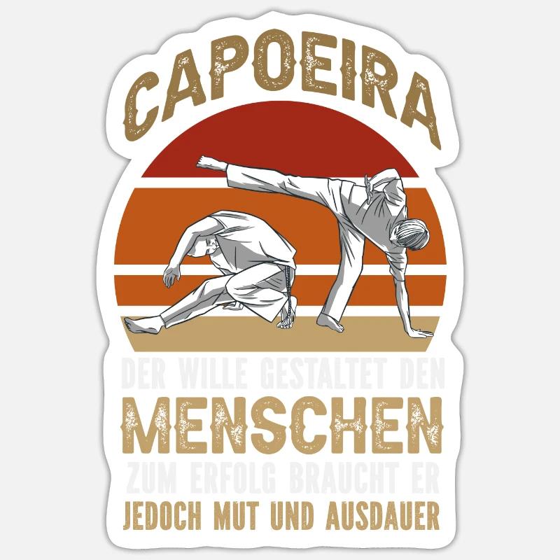 Capoeira, will, courage and perseverance. Sticker size S (10 x 10 cm)