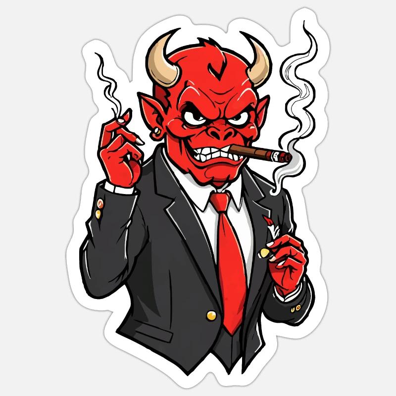 Red Devil Sticker size S (10 x 10 cm)