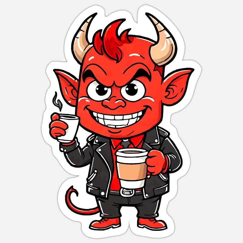 Red Devil Sticker size S (10 x 10 cm)