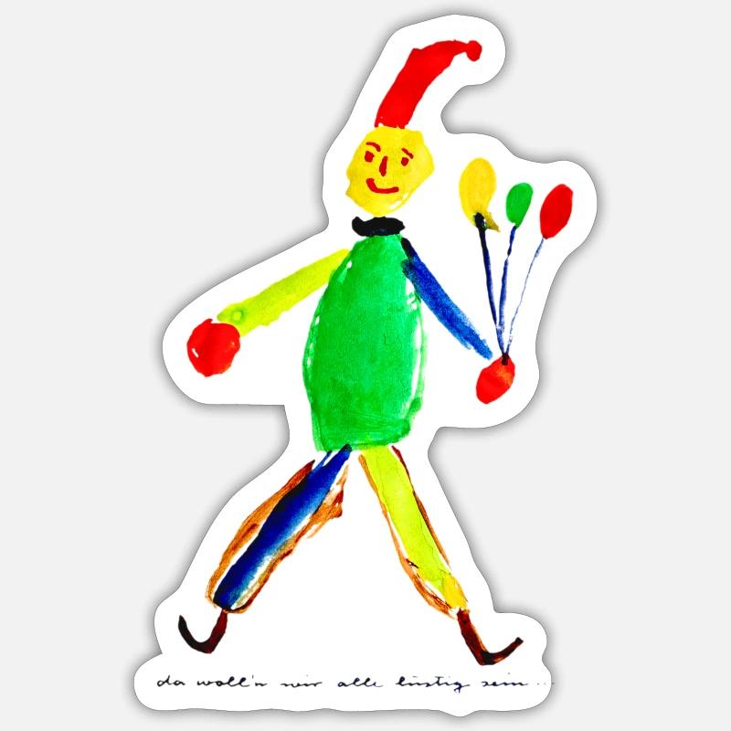 Jumping jack - Sticker size S (10 x 10 cm) - white matte