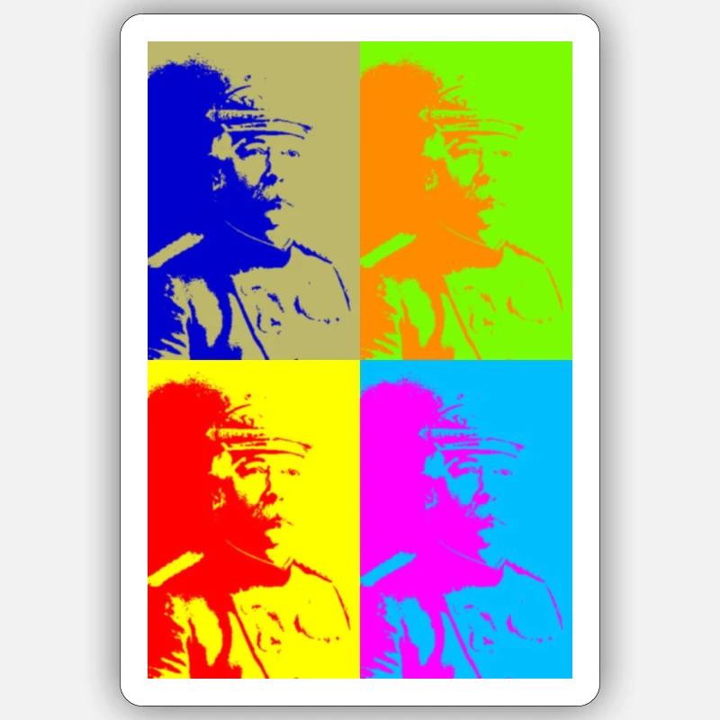 gustav - Sticker Größe S (10 x 10 cm) - Mattweiß