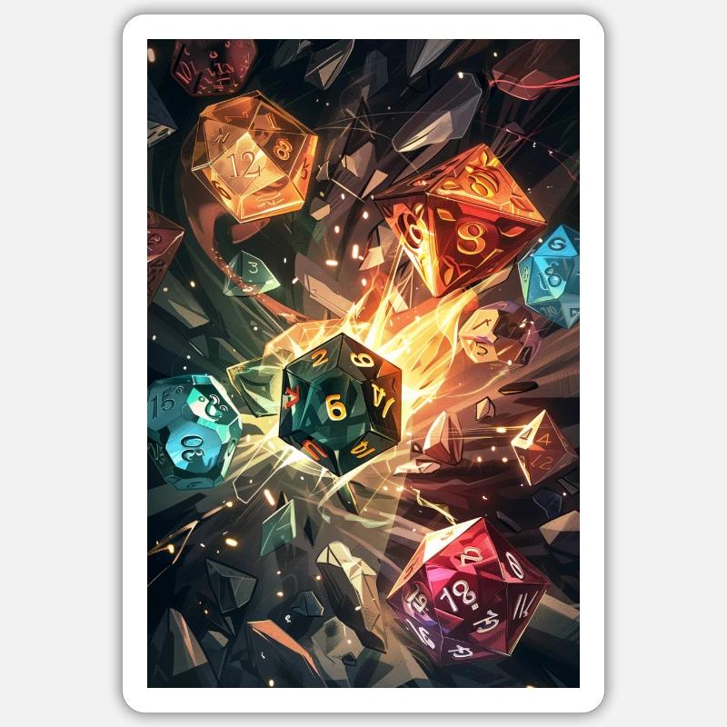 Dice&Demons - Dice Master - Sticker size S (10 x 10 cm) - white matte