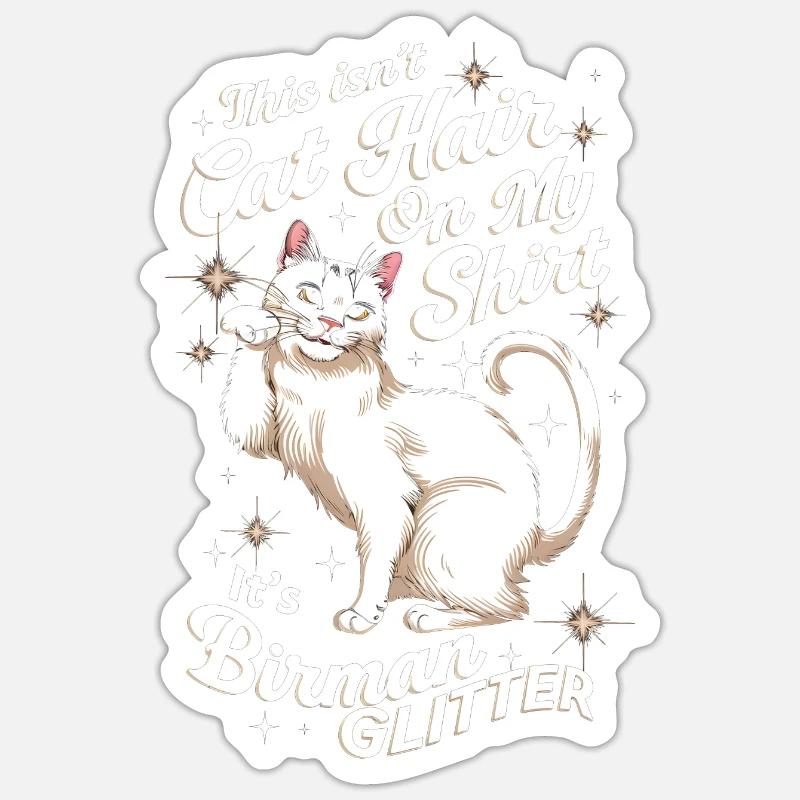 Katze Birma Geschenk Sticker Größe S (10 x 10 cm)